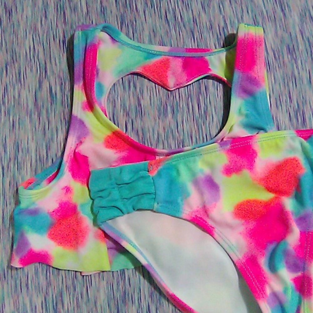 Girls tie dye swimming suit